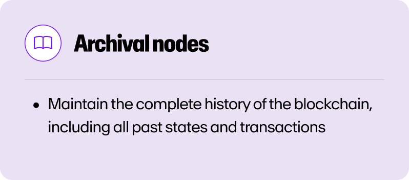 Definition of an archival node